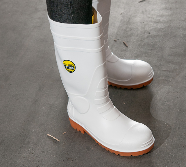 White best sale working boots